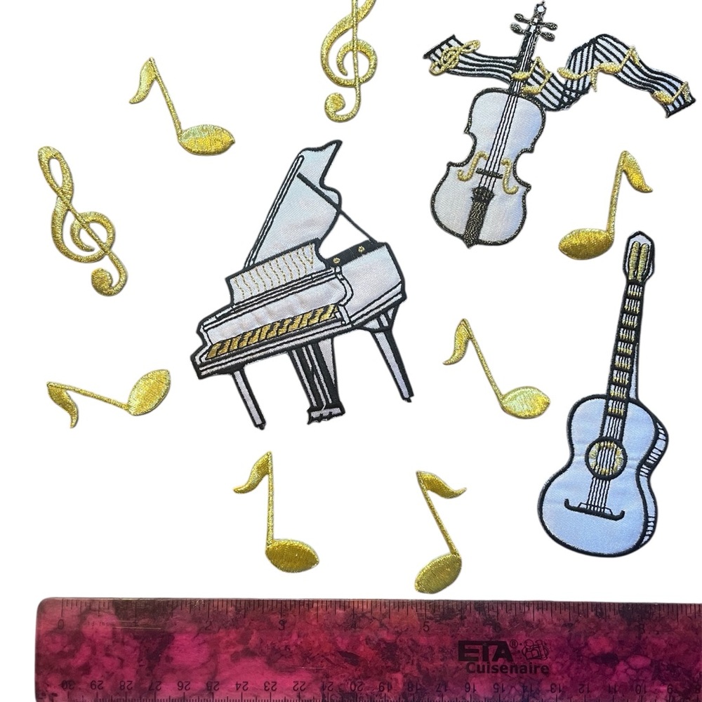 Musical Instrument Iron-On Patches